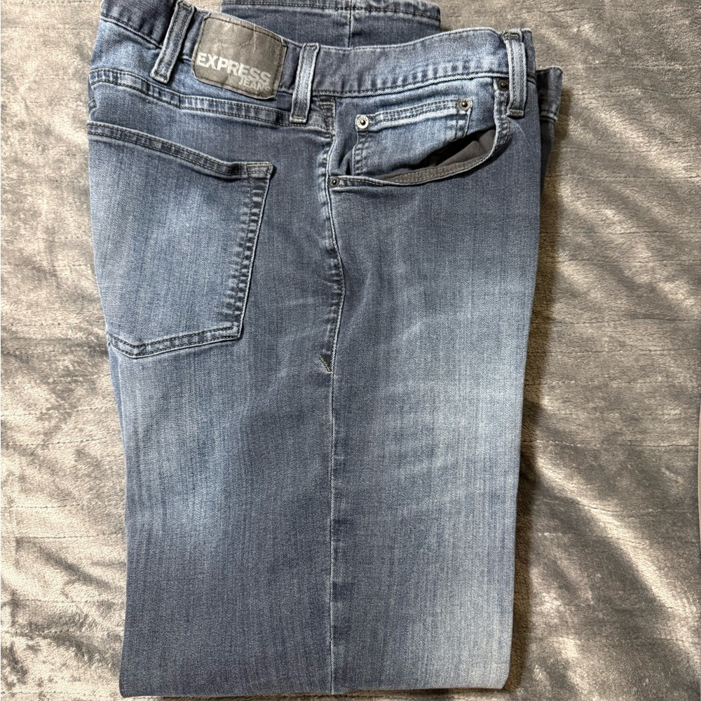 Express Men's Dark Blue Skinny Jeans